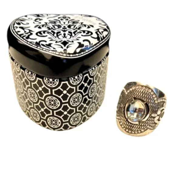 Brighton Love Padlock Cigar Band Ring Retired - Picture 8 of 10